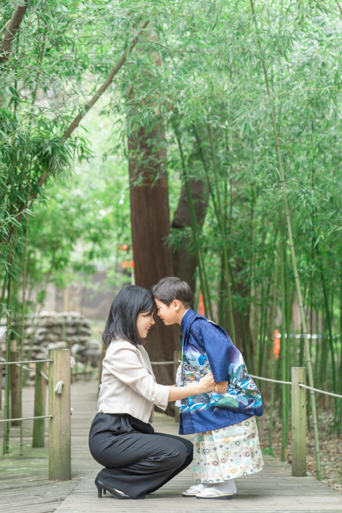 七五三のお祝いで撮影した家族写真